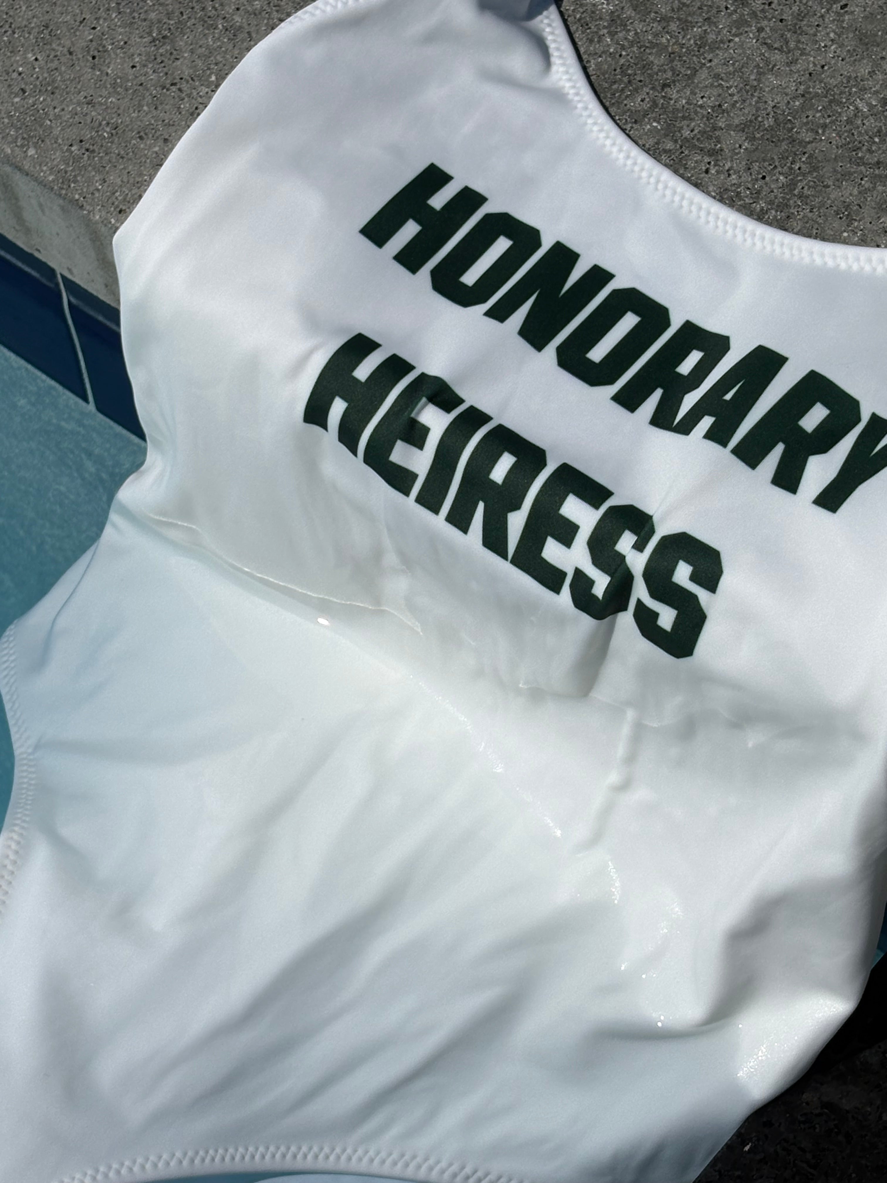 Honorary Heiress™ Old Money One Piece Swimsuit - pool edge lifestyle view