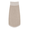 Flat back view of 2XS classic knitted dog sweater in Coco & Cream