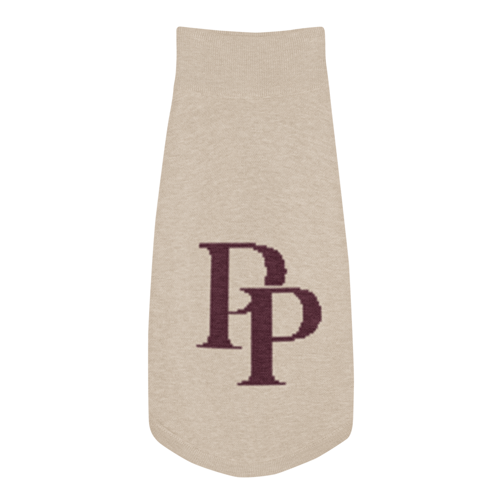 Public Pups Preppy Dog Sweater — Chai & Crimson