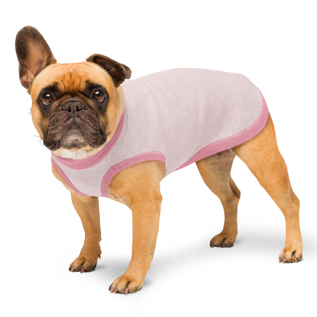 Dog wearing Public Pups Classic Knitted Dog Sweater side profile