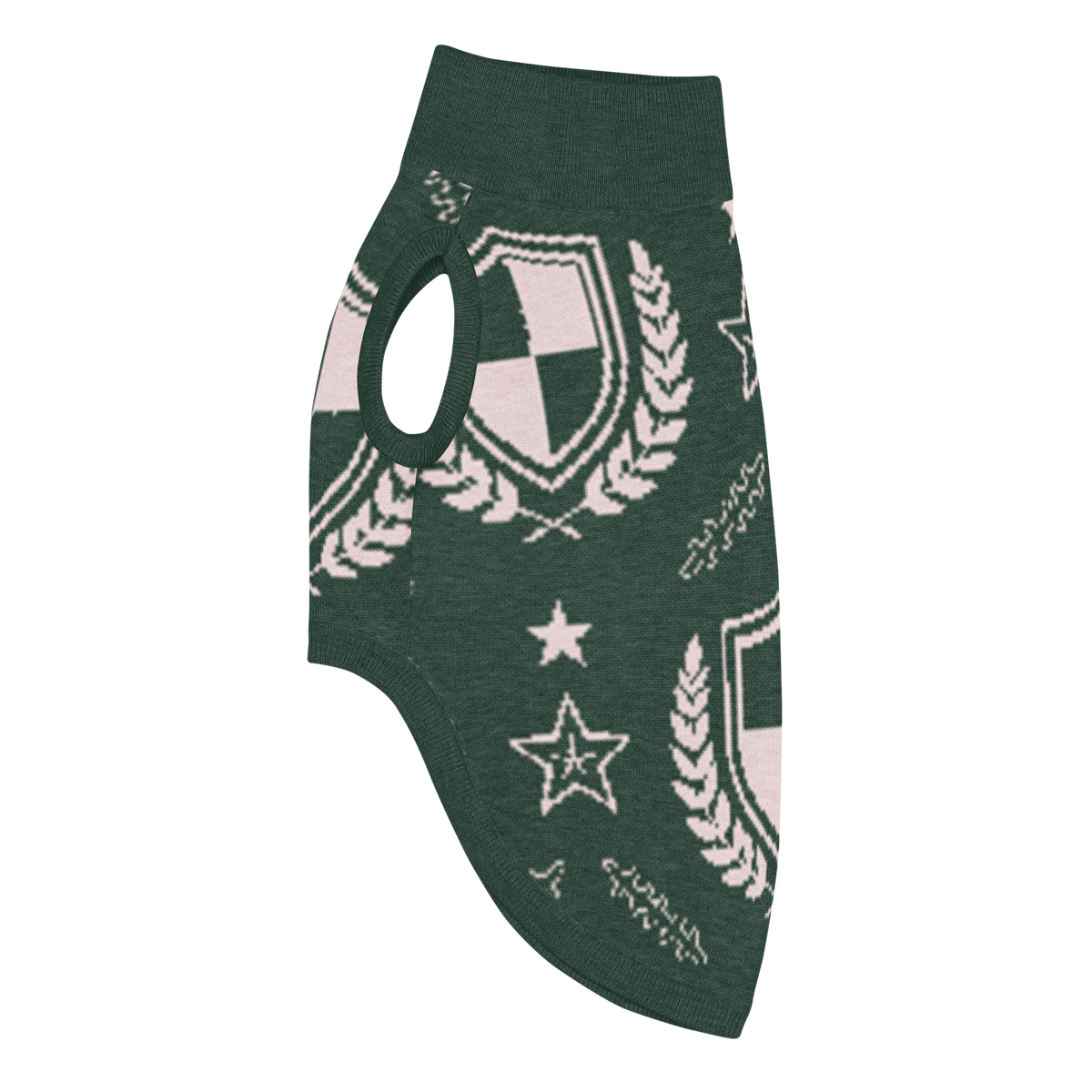 Public Pups Preppy Dog Sweater — Hunter Green Crest