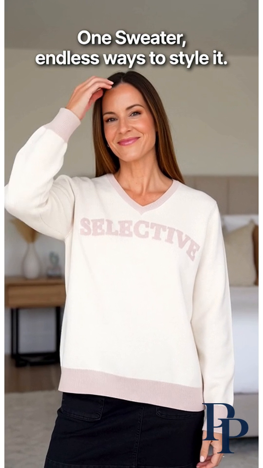 Selective V Neck Classic Fit Sweater by Public Prep