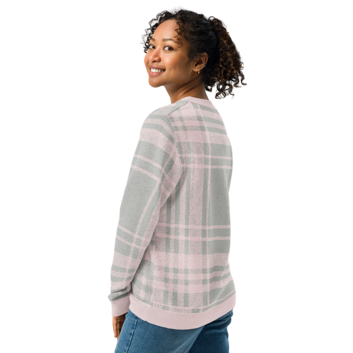 French Slate & Rose crewneck sweater, back view