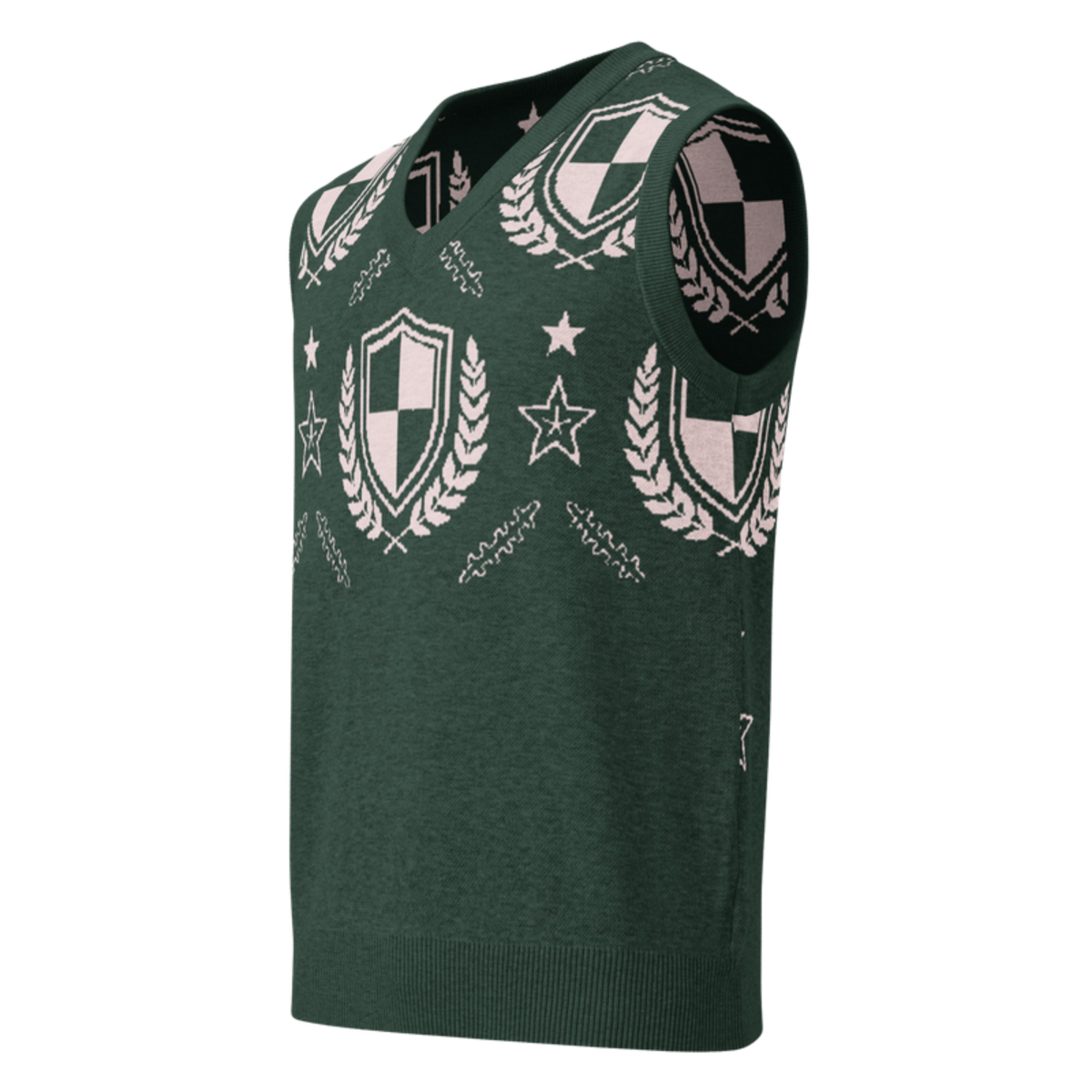 Public Prep Preppy Sweater Vest — Hunter Green Crest