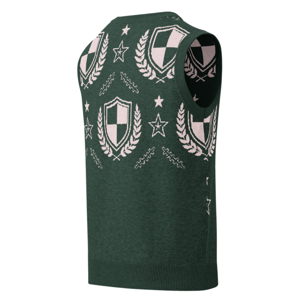 Public Prep Preppy Sweater Vest — Hunter Green Crest