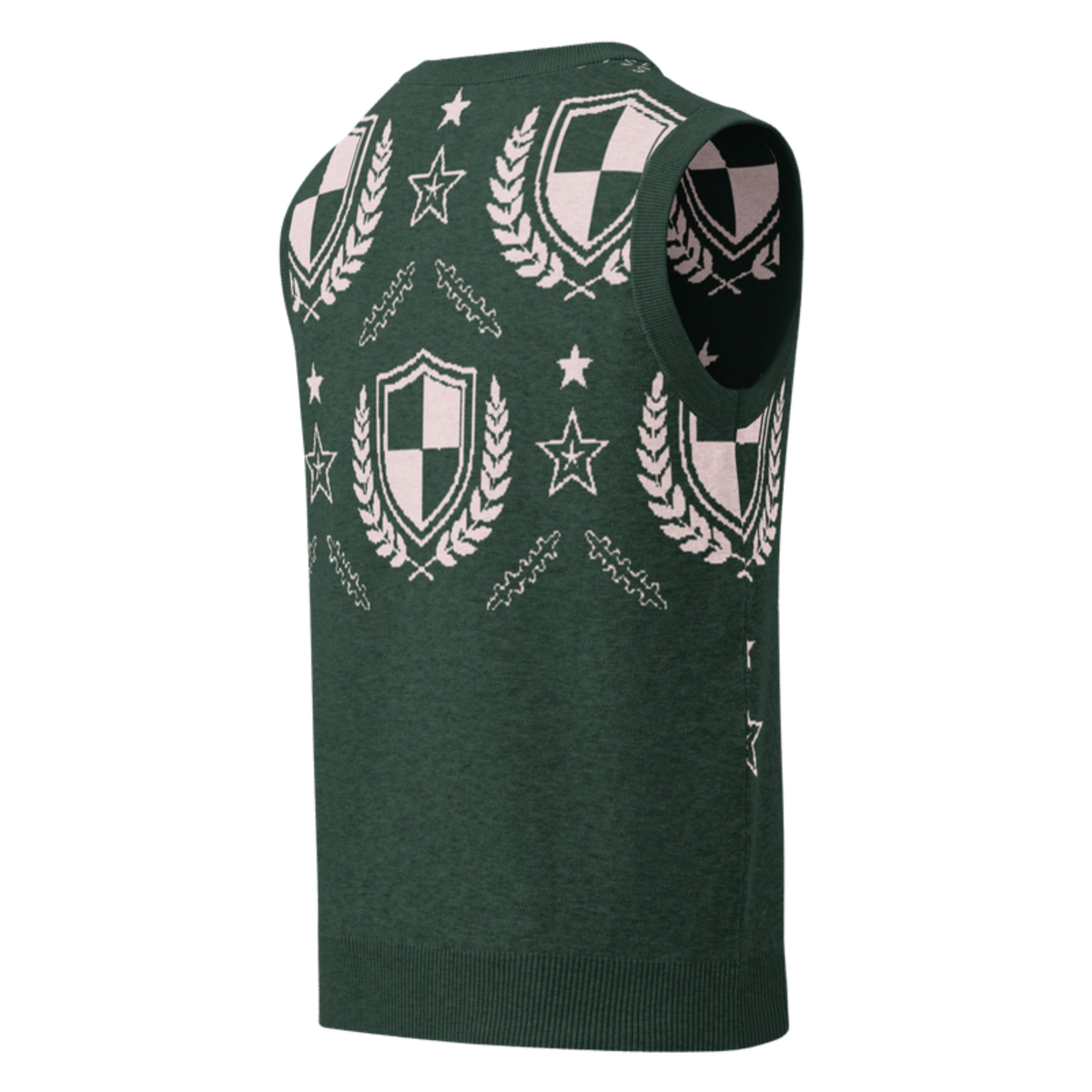 Public Prep Preppy Sweater Vest — Hunter Green Crest