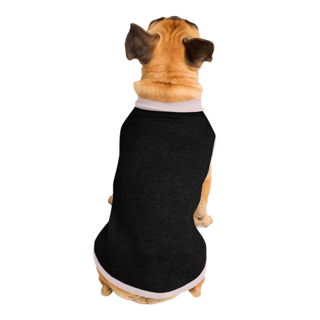 Public Pups Black & Pink Dog Sweater — back view