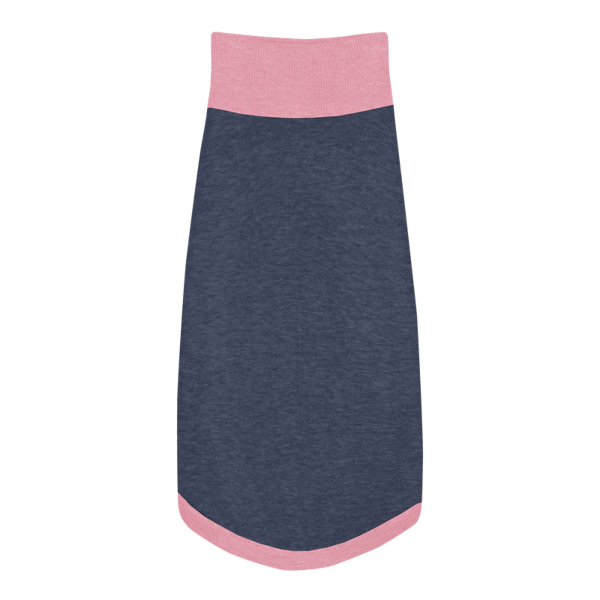 Public Pups Preppy Dog Sweater in Blue & Pink, back view