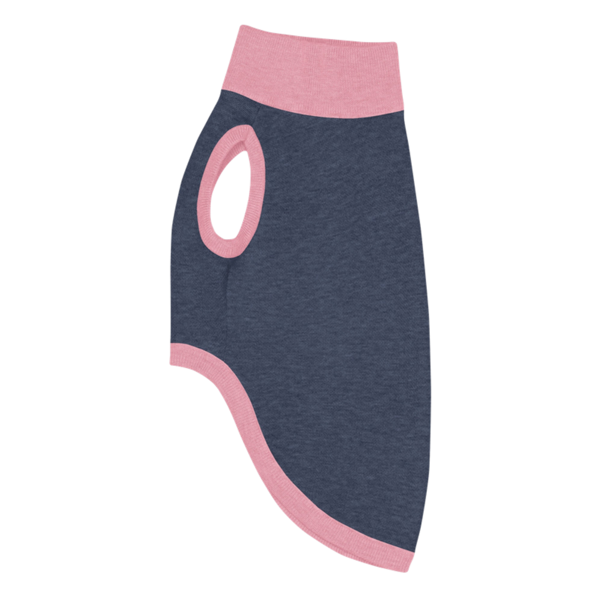 Public Pups Preppy Dog Sweater in Blue & Pink, left profile