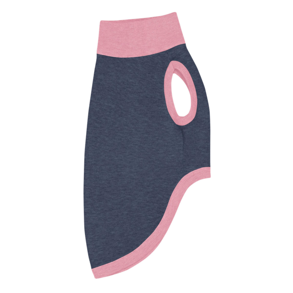 Public Pups Preppy Dog Sweater in Blue & Pink, right profile