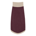 Public Pups Preppy Dog Sweater in Burgundy & Biscuit, flat lay back view