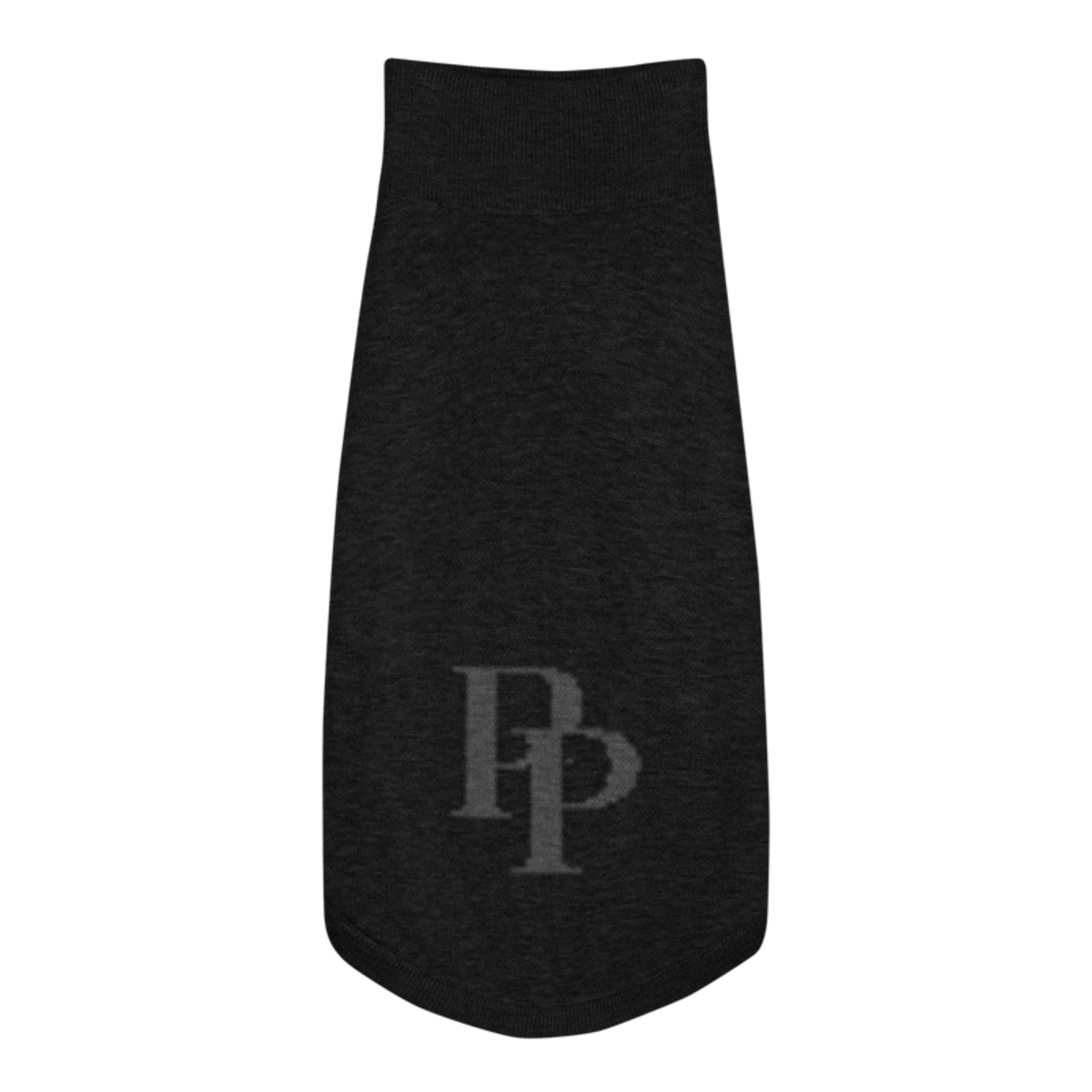 Public Pups Preppy Dog Sweater in Onyx & Graphite, back view, size 2XS