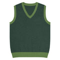 Sleeveless knit V-neck vest front studio shot