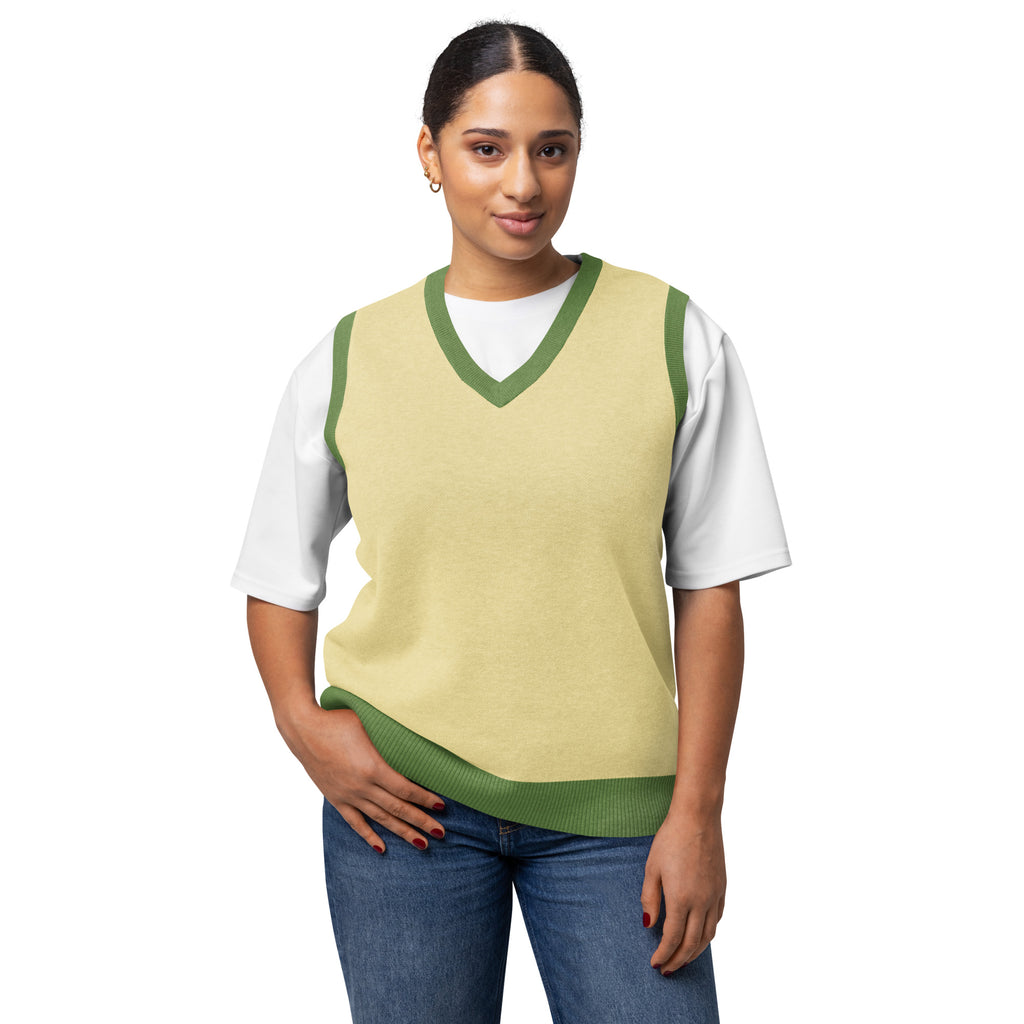 Public Prep Classic Knit V Neck Vest on Model Front