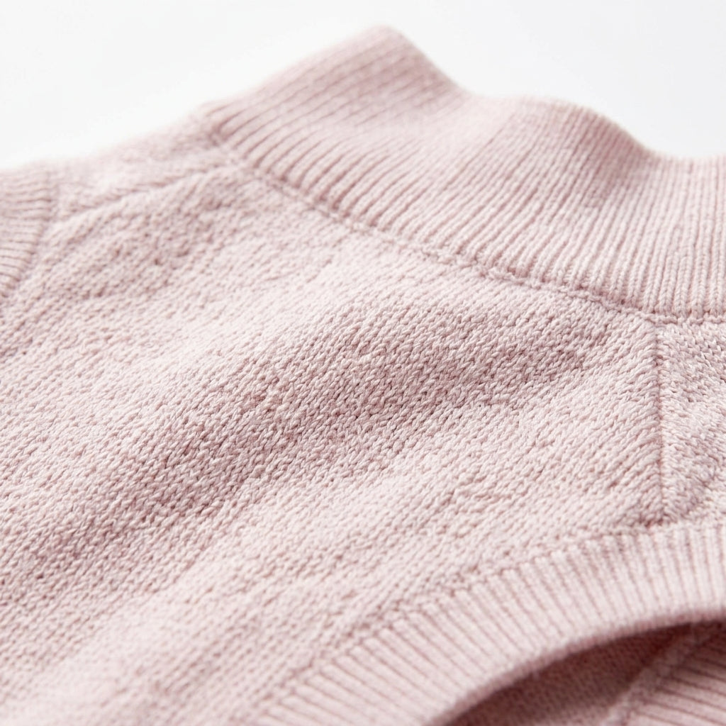 Public Pups Classic Knitted Dog Sweater - Pink Knit Detail